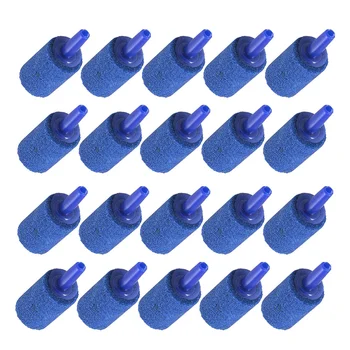  Levegő kövek henger buborék kő buborék diffúzor Airstones kis légkő légszivattyú tartozékok akvárium tartályhoz ( kék, 20db