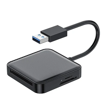 USB 3.0 SD kártyaolvasó 4 az 1-ben többszörös MS.CF.TF.SD kártyaolvasó adapter számítógéphez Laptop PC Android rendszerhez Windows operációs rendszer tartós