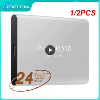 1/2PCS 1TB merevlemez Külső Type-C nagy sebességű USB3.1 2TB 4TB 8TB SSD tároló hordozható merevlemez laptophoz