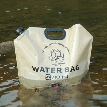 Egyszerű összecsukható vízzsák újrafelhasználható lezárt víztároló táska kempingezéshez