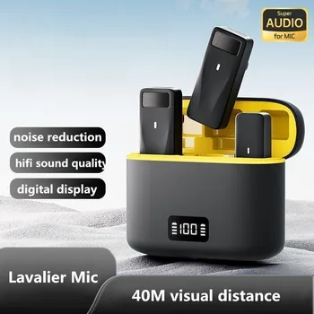2024 vezeték nélküli Lavalier mikrofon zajcsökkentés 360 fokos körsugárzó hajtókás mikrofon tiszta hangú mikrofon iPhone-hoz Android