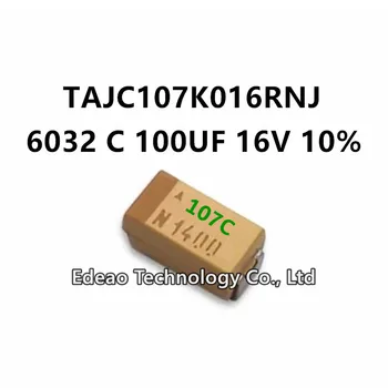 10 db/lot új c-Type 6032/2312 C 100UF 16V ±10% jelölés: 107C TAJC107K016RNJ SMD tantál kondenzátor