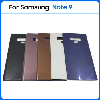 Samsung Galaxy Note 9 N960 N960F akkumulátorhoz Hátlap hátsó ajtó 3D üveg panel Note9 ház tok kamera lencse ragasztó csere