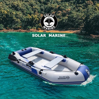 Solar Marine 3 személyes PVC felfújható horgász légpárnás hajó Kajak gumicsónak vastag kopásálló kenu kiegészítőkkel