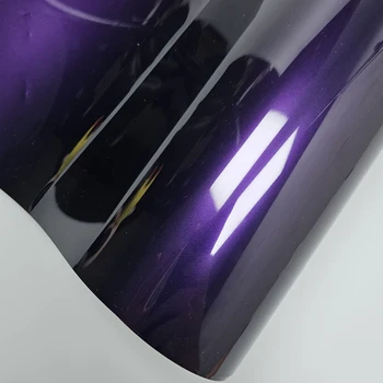 152cmx2m/5m/18m High Glossy Metallic Midnight Purple ragasztós vinil autófóliához Vinil matricák járműautóhoz Filmborító matrica