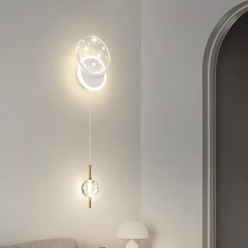 Modern egyszerű LED fali lámpa Nordic Creative Living Room hálószoba Erkély Lépcsőház Folyosó fali lámpa Kezdőlap Beltéri világítótestek