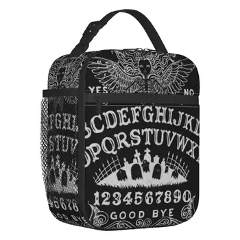 Black Witch Ouija Board szigetelt uzsonnás táskák nőknek Boszorkányság Halloween okkult hűtő termikus Bento Box gyerek iskolás gyerekek