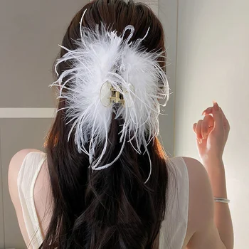 Aranyos strucctoll haj karom Plüss hajcsatok bilincsek Téli hajtűk Divat Női Hajmarkolatok Haj kiegészítők Party