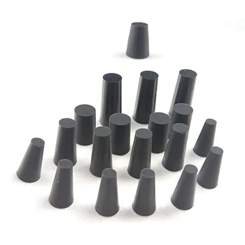 HIGH TEMP szilikon dugók tömítő kúpos gumidugó festék galvanizálásához átlátszó / fekete kúpos gumidugó