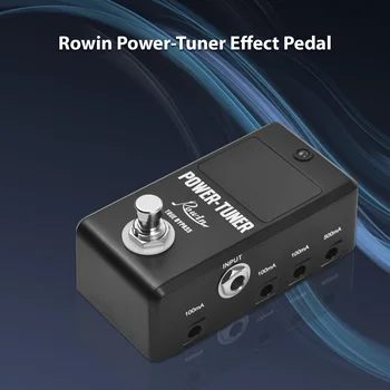  Rowin Power Tuning effektor LED 12Hz-4186Hz Gitárhangoló pedál DC 12V 1/4 hüvelykes mono 8-utas teljesítmény kimeneti gitár tartozékok