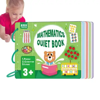 Gyerekek elfoglalt könyve Érzékszervi csendes tevékenységi könyv 3-6 éves korig Állatszám egyeztetés puzzle Agy játék Tananyagok