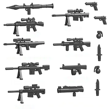 Fegyverek Fegyvercsomag Katonai MOC Mini akciófigurák Készlet építőelemek Tartozékok Városi SWAT kiegészítők DIY kockák Fiú játékok