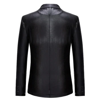 Férfi alkalmi formális öltöny Blazer Slim Fit kabát kabát Ruha Üzleti munka gomb Normál hosszúságú galléros nyakkivágás Egyszínű minta