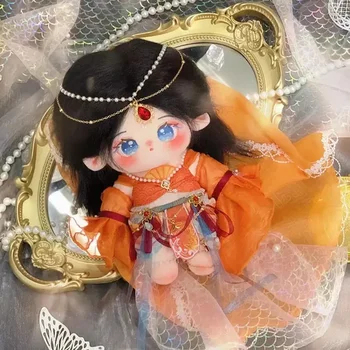 Egzotikus hercegnő táncos Maihime aranyhal Ningyo Hime narancssárga ruha szoknya jelmez plüss plüss 20cm 30cm plüss baba ruhák SL