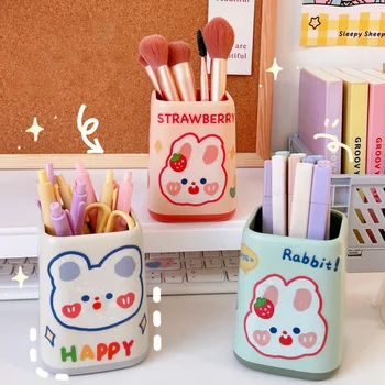 Kreatív toll tároló doboz kefetartó Ceruzatartó iskolai kellékekhez Kawaii írószer Irodai sminkszervező kozmetikumokhoz