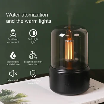 Hordozható Mini aroma diffúzor USB légnedvesítő illóolaj éjszakai fény hideg köd készítő permetező otthoni ajándékhoz