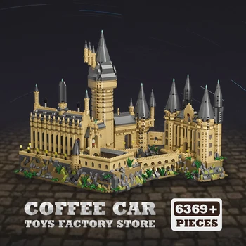 Kreatív középkori vár gyémánt MOC blokkok Mágikus téma Iskola építés Mini kockák készlet Műanyag modell Gyermek játékok Felnőtt ajándékok