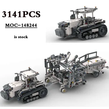 2023 Új MOC-148244 MT vetőmag sas vetőgéppel Modell traktor moduláris játék 3141PCS építőelem játék születésnapi DIY ajándék