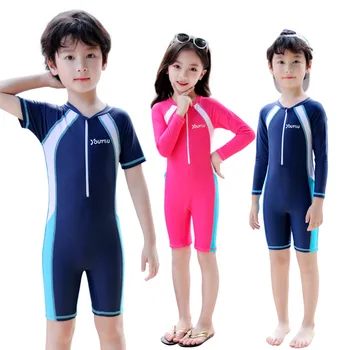 2023 Lány fürdőruha rövid ujjú medence szörfözés búvárkodás strandruhák gyerek fényvédő tinédzser gyorsan száradó búvárruha fiú fürdőruha