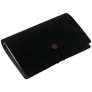 A6 Travelers Notebook újratölthető PU bőr fekete Journal notebook iratrendező Személyes szervezők irodai termék