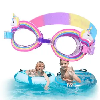 Rajzfilm úszó edzőszemüveg Aranyos HD vízálló úszószemüveg lányoknak és fiúknak állítható szilikon szíjjal úszó segédeszköz