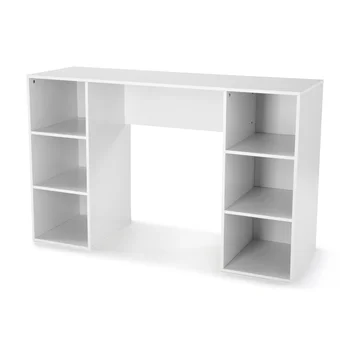 Mainstays 6-Cube Storage Computer Desk, fehér