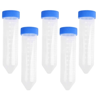50 darab 50 ml-es műanyag centrifugacső cső injekciós üveg laboratóriumi teszttartály