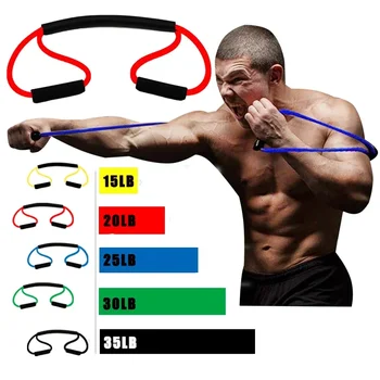 MMA Boksz ellenállás Sebesség edzőszalagok Gumi húzókötél lyukasztás Dodge edzés Húzókötél edzőterem Edzőterem Erősítő felszerelés