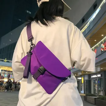 Női divatirányzat márka testen átívelő japán mobiltelefon mellkasi csomagok férfi alkalmi egyszínű egyvállú kis négyzet alakú táskák