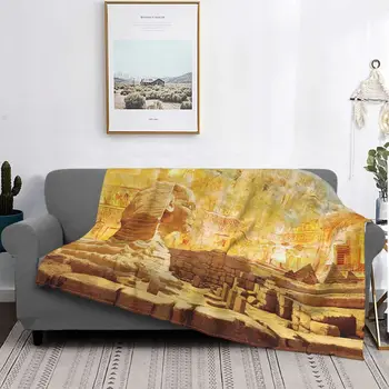 Ókori egyiptomi civilizáció takarók gyapjú nyári afrikai hordozható szuper meleg takaró ágyhoz kanapé paplan