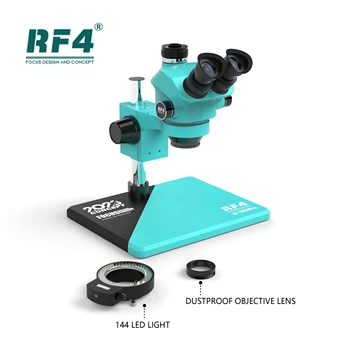 RF4 2023 Újonnan továbbfejlesztett új mikroszkóp gomb 6 fogaskerék pontosan rögzíti a 7-50X nagyítású zoomot Triokuláris RF-7050PRO
