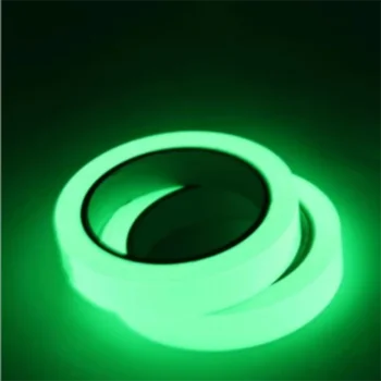 1.2cmx10m hosszú világító szalag zöld figyelmeztető földi lámpa tároló lépcső Lakberendezés-gátló matrica fényvisszaverő fényvisszaverő fényvisszaverő szalag