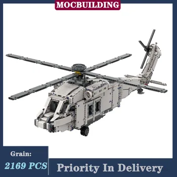 MOC technológia Városi helikopter modell építőelem összeszerelés repülőgép fiú gyűjtemény sorozat játék ajándékok