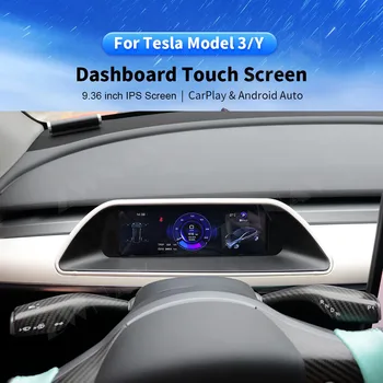 Tesla Model 3 Y Android autóhoz Virtuális műszer Digitális műszerfal LCD műszerfal kijelző GPS navigáció a Tesla Mod számára