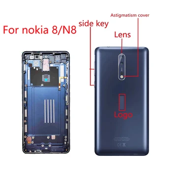 Hátlap Akkumulátor ajtaja, hátsó ház (kameralencsével és oldalsó gombokkal) Nokia 8 / N8 készülékhez