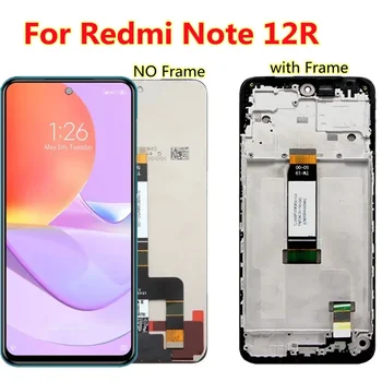 6.79 '' Xiaomi Redmi Note 12R 23076RA4BC LCD kijelzős érintőképernyős digitalizáló szerelvény alkatrészek Redmi Note 12R lcd-hez