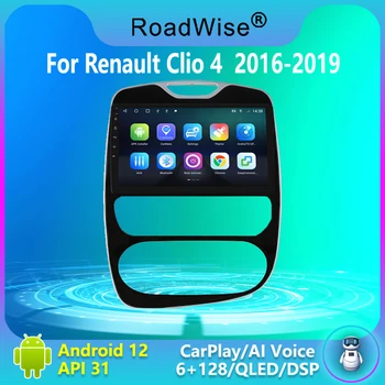  Roadwise Android autórádió multimédia Carplay Renault Clio 4 2016 2017 2018 2019 4G Wifi DSP 2 Din DVD GPS Autoradio sztereó