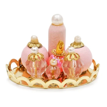 Odoria 1:12 miniatűr rózsaszín smink parfüm szett Babák kozmetikai modellje Fürdőszoba hálószoba Babaház kiegészítők Babaház dekoráció