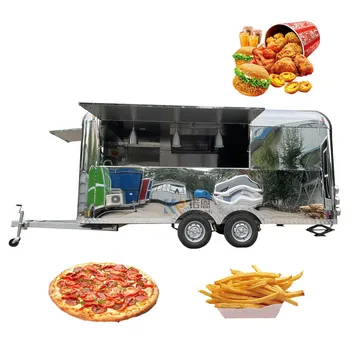 Mobil Food Truck Catering Trailer Kültéri utcai snack Élelmiszer Kosár Gyümölcs kocsik Jég teherautó Élelmiszer-pótkocsi