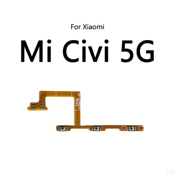 10 db / tétel Xiaomi Mi Civi 2 5G Power gomb kapcsolóhoz hangerő némítás gomb be / ki Flex kábel