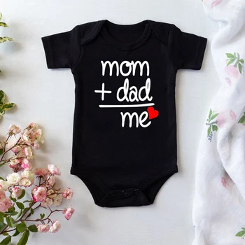 2022 Kisgyermek újszülött jumpsuit Mom Dad Me Letter Print Baby Body Romper Onesie rövid ujjú bodyk Nyári pamut Infant Rompers