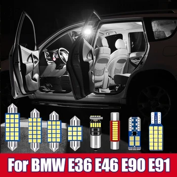 BMW 3-as sorozathoz E36 E46 M3 E90 szedán E91 túraautó LED izzók Belső kupola olvasólámpa Hiúság tükör csomagtartó lámpa tartozékok