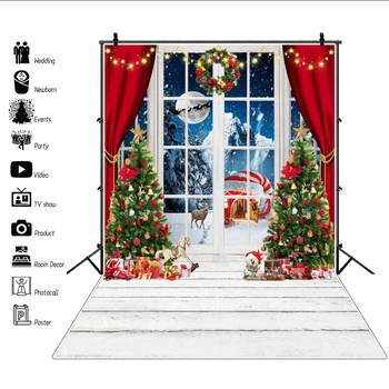 Karácsonyi fotózás Háttér 2023 Karácsonyfa ajándékok Játékok ablak Hóerdő cukorka Bár Baba családi portré Fotóhívás Háttér