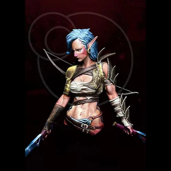 Gyanta katona 1/10 modern fantasy nő katona mellszobor Modell Unassambled festetlen figuraépítő készlet
