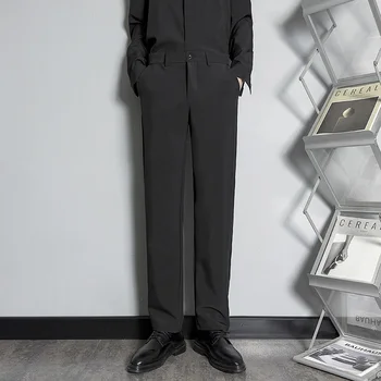 Férfi egyszínű alkalmi nadrág Egyenes bokáig érő széles szárú drapéria Streetwear Bő férfi nadrág méret Új őszi nadrág T66