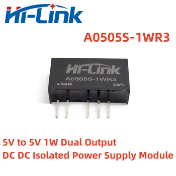 Hilink 5V - 3.3V 5V 9V 12V 15V 1W DC DC Dual Output Isolated tápegység modul A0505S-1WR3 Nagy hatékonyság Alacsony hullámzás