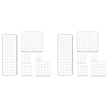 12 darab Bélyegblokkok Akril átlátszó bélyegzőblokkok Rácsvonalakkal ellátott eszközök a scrapbooking kézműves készítéshez