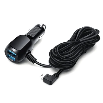 2 az 1-ben Dash Cam autós töltő dupla USB autóipari öngyújtó tápkábel