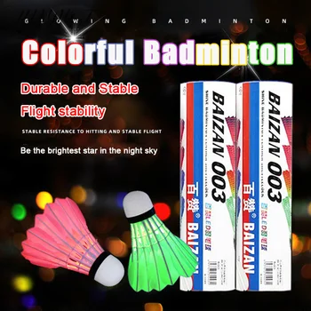 4DBS világító LED tollaslabda labdák villogó élénk színű tollaslabda labdák tartós libatoll golyók