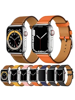 Bőr hurok szíj Apple Watch sorozathoz Ultra 2-9-8-7-6-5-4-3-SE 49mm 45mm 44mm 42mm 40mm 41mm 38mm sport karkötő iWatch szíj